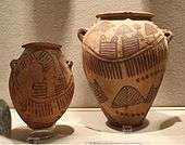 Naqada boat on pottery vase