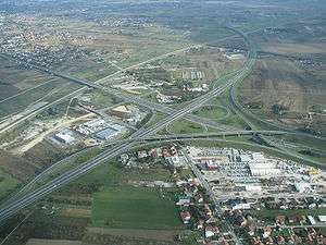An aerial view of Lučko interchange
