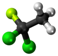 Dichlorofluoroethane molecule