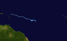 Track map of tropical depression