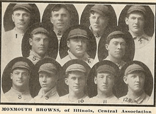 The 1910 Monmouth Browns baseball team.