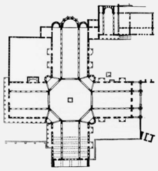 Floor plan of the Church of Saint Simeon Stylites in Aleppo