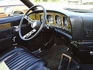Shows the Javelin's driver-centered interior