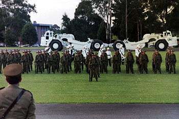 Photograph of the farewell parade for the main body of the Australian contingent