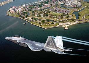 F-22 Flies over Fort Monroe, Virginia