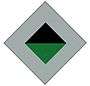 A two toned diamond organizational symbol