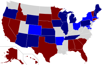 2006 Gubernatorial election results map