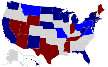 2006 Senate election results map