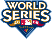 The words "World Series" above the text "2009 Fall Classic" with the logo of Major League Baseball.
