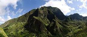 Mountainside seen from within Iao Valley