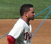 Freddy Galvis looks off to the right