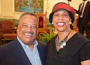Luter and wife at Temple Chapel Baptist Church in Kentwood, Louisiana