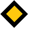 A two toned rectangular organisational symbol