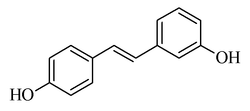 Chemical strucrure of 3,4'-dihydroxystilbene