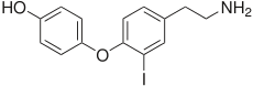 Skeletal formula of the 3-iodothyronamine