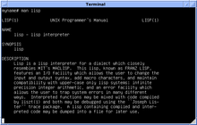 Black and white 4.3 BSD UWisc VAX Emulation Lisp Manual screenshot