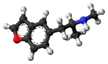 Ball-and-stick model of 5-MAPB molecule