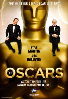 Official poster featuring Steve Martin and Alec Baldwin promoting the 82nd Academy Awards in 2010