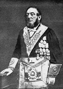 Photograph of Woodford in his Thirties in regalia of Grand Chaplain