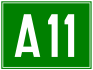 A11 motorway shield}}