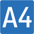 Austrian A4 motorway shield