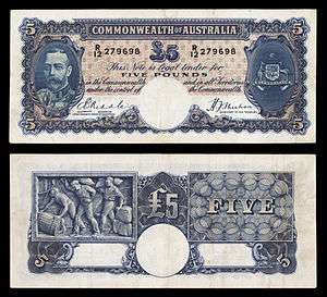 AUS-23b-Commonwealth Bank of Australia-Five Pounds (1933–39).jpg