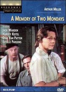 A Memory of Two Mondays DVD Cover