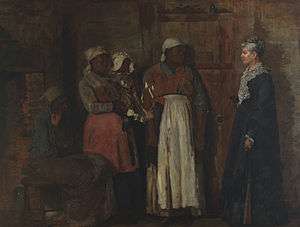 A meeting between four women; three freed slaves and their former mistress.