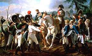 Napoleon addressing Bavarian soldiers