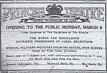 The first ad ever placed by the Princess on March 8, 1915