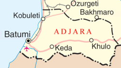 A more detailed map of Adjara.
