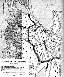 Map showing an expanded perimeter that now includes the airstrip.