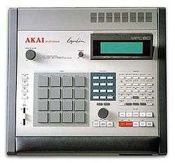 An electronic musical sampler and drum machine.