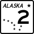 Alaska Route 2 marker