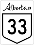 Alberta Highway 33 shield