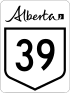 Alberta Highway 39 shield