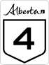 Alberta Highway 4 shield