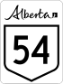 Alberta Highway 54 shield