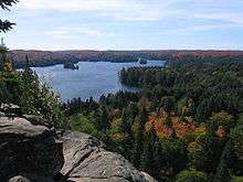 View from the Cache Lake lookout in Algonquin Park
