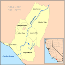 There are eight cities in the Aliso Creek watershed, including Mission Viejo, Aliso Viejo and Laguna Niguel. Sulphur Creek, at the southeast, is the creek's largest tributary.