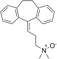 Skeletal formula of amitriptylinoxide