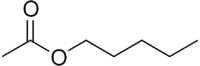 Wireframe model of amyl acetate