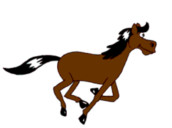 a running horse (animated)