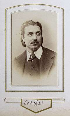 Photograph of Antonio Cotogni in the 1860s