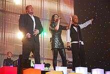 Jonas, Jenny, and Ulf performing in Saint Petersburg, 2007.