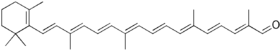 Skeletal formula of apocarotenal