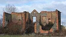 a large ruined building