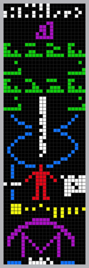 An image of the Arecibo message
