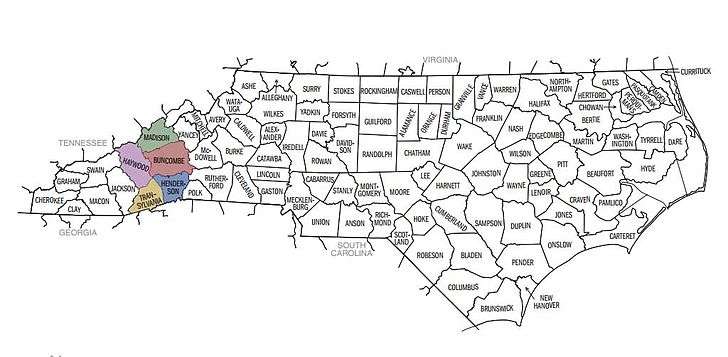 Asheville Metro Area Counties