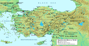 Geophysical map of Turkey, with cities, roads and provinces